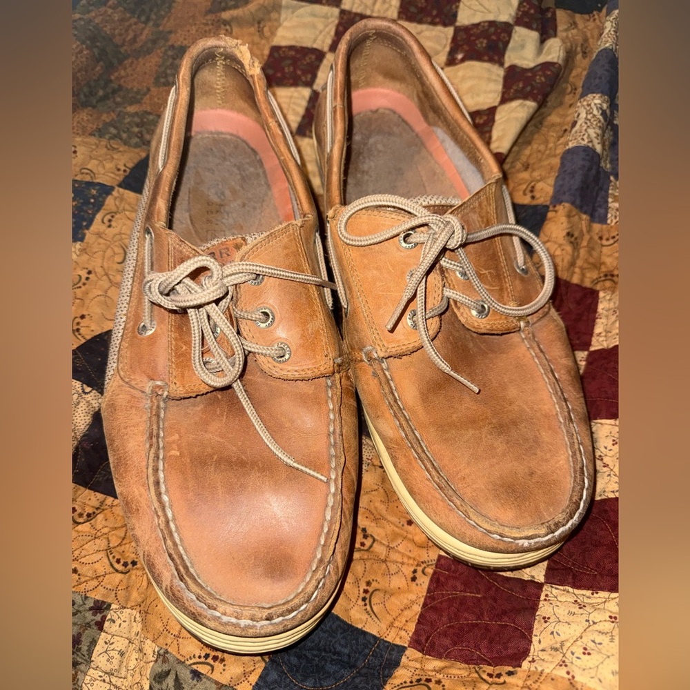 Sperry Brown Leather Boat Shoes